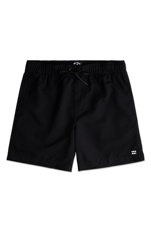 Billabong All Day Layback Swim Trunks In Black