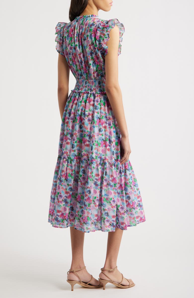 Rails Garden Floral Print Midi Dress, Alternate, color, Spring Meadow