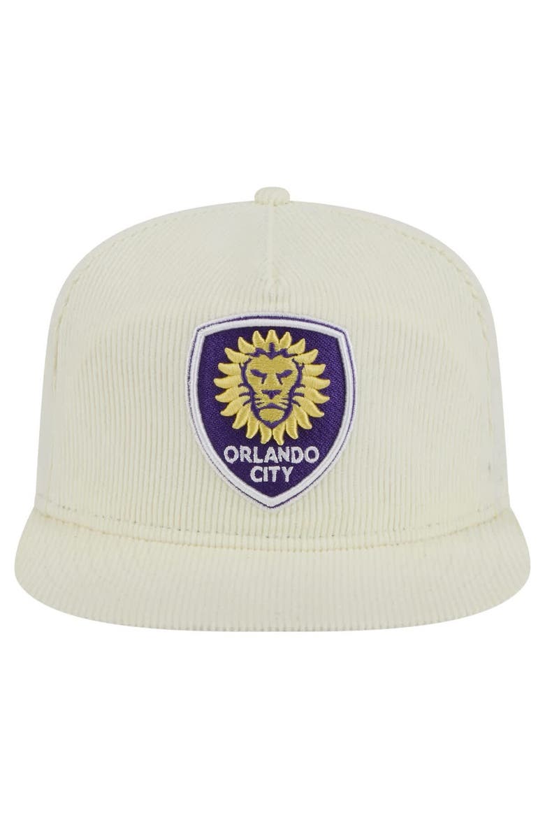 Men's New Era  Cream Orlando City SC 2025 Kickoff Snapback Golfer Hat, Alternate, color, Cream