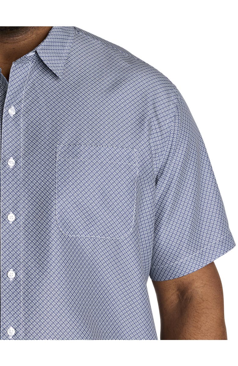 Harbor Bay by DXL Big & Tall Micro Print Microfiber Sport Shirt, Alternate, color, 