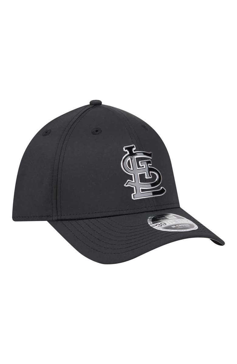New Era Men's New Era Black St. Louis Cardinals Metallic 39THIRTY M-Crown Flex Hat, Alternate, color, Black