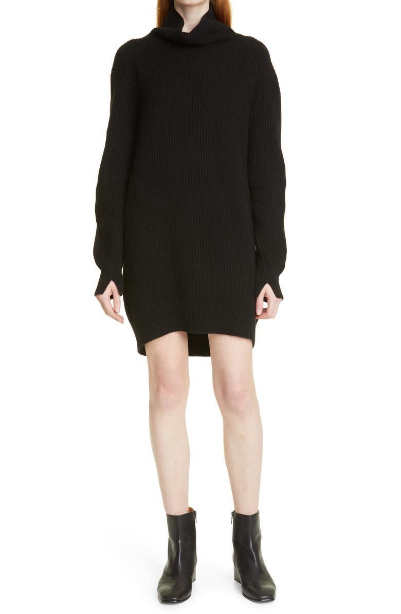 rag & bone Pierce Cowl Neck Long Sleeve Cashmere Sweater Dress, Main, color,