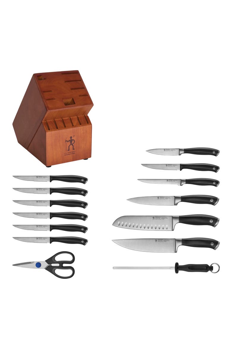 Forged Elite 15-Piece Knife Block Set, Main, color, BLACK