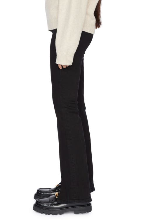 Frame Jet Set Flared Front-slit Jeans In White