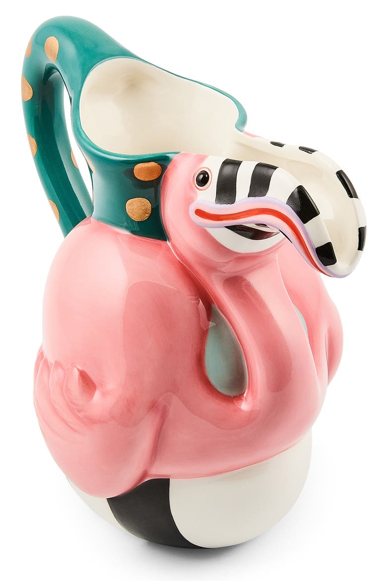 Patience Brewster Sheldon Flamingo Pitcher, Alternate, color, PINK