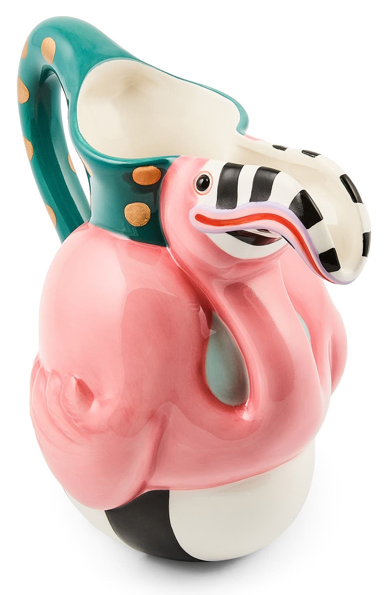 MACKENZIE CHILDS Patience Brewster Sheldon Flamingo Pitcher, Alternate, color, Pink