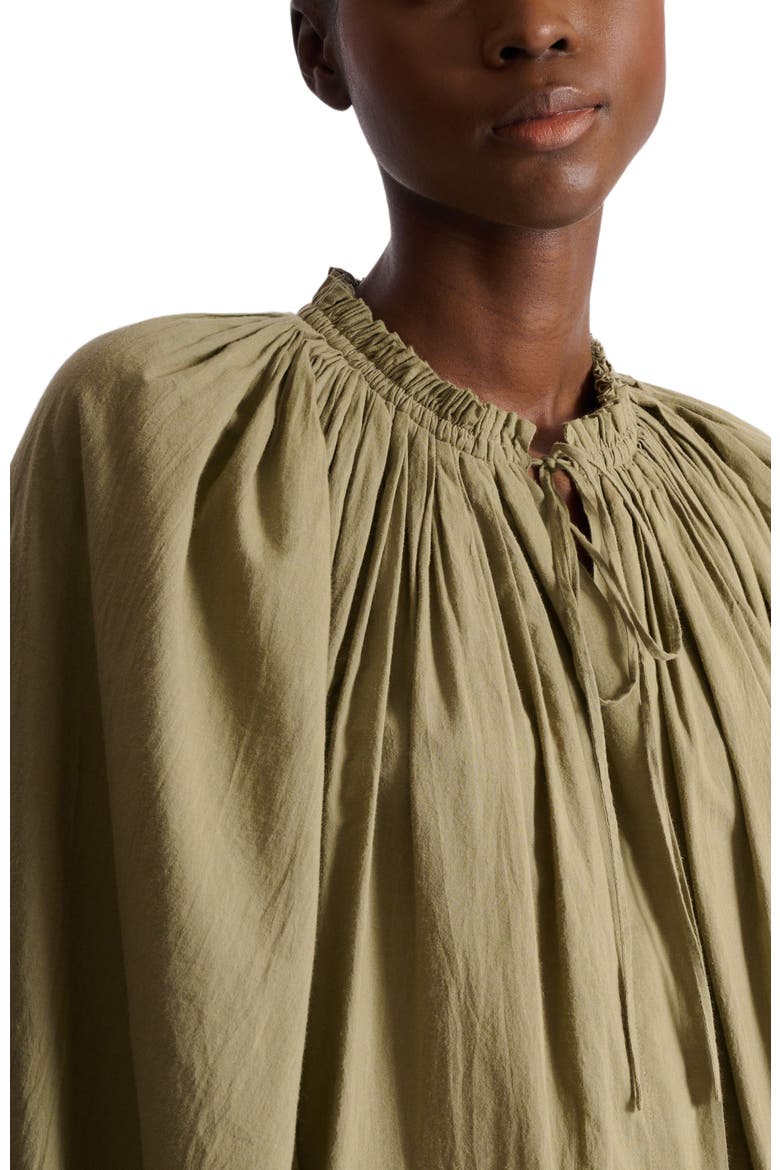 Cotton blouse, Alternate, color, green
