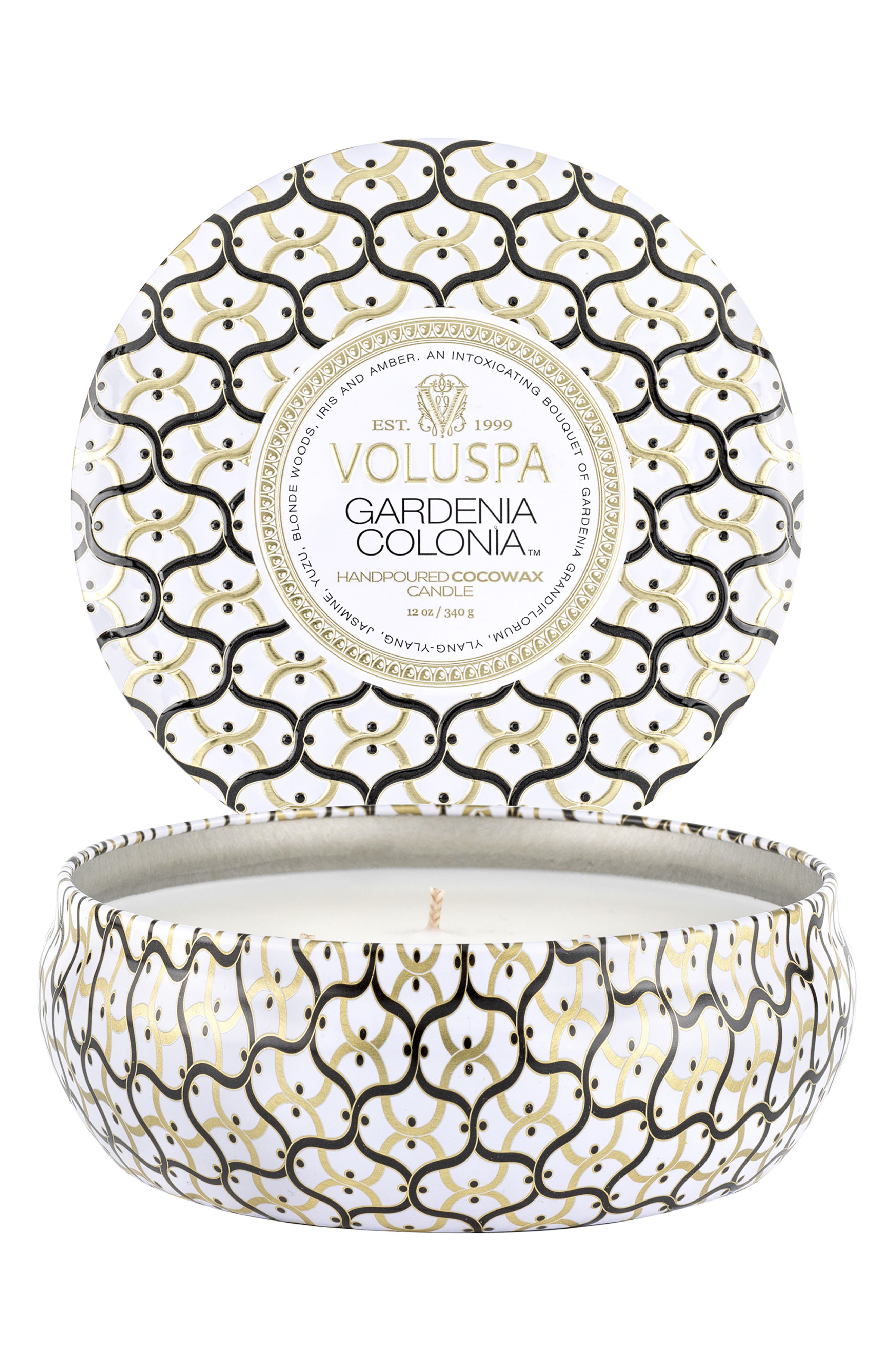 Voluspa Gardenia Colonia 3-Wick Tin Candle