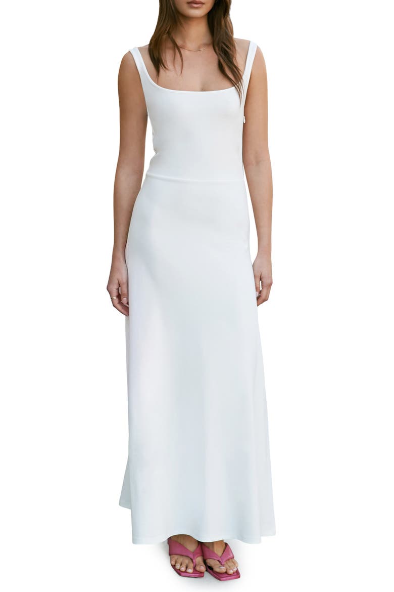 Marvin Tank Ponté Maxi Dress, Main, color, OFF WHITE