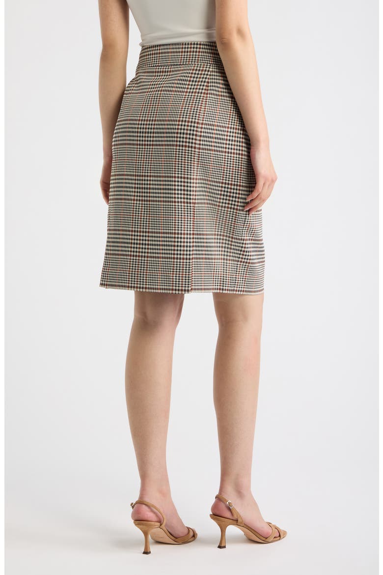 Plaid Pencil Skirt, Alternate, color, TOFFEE BLACK