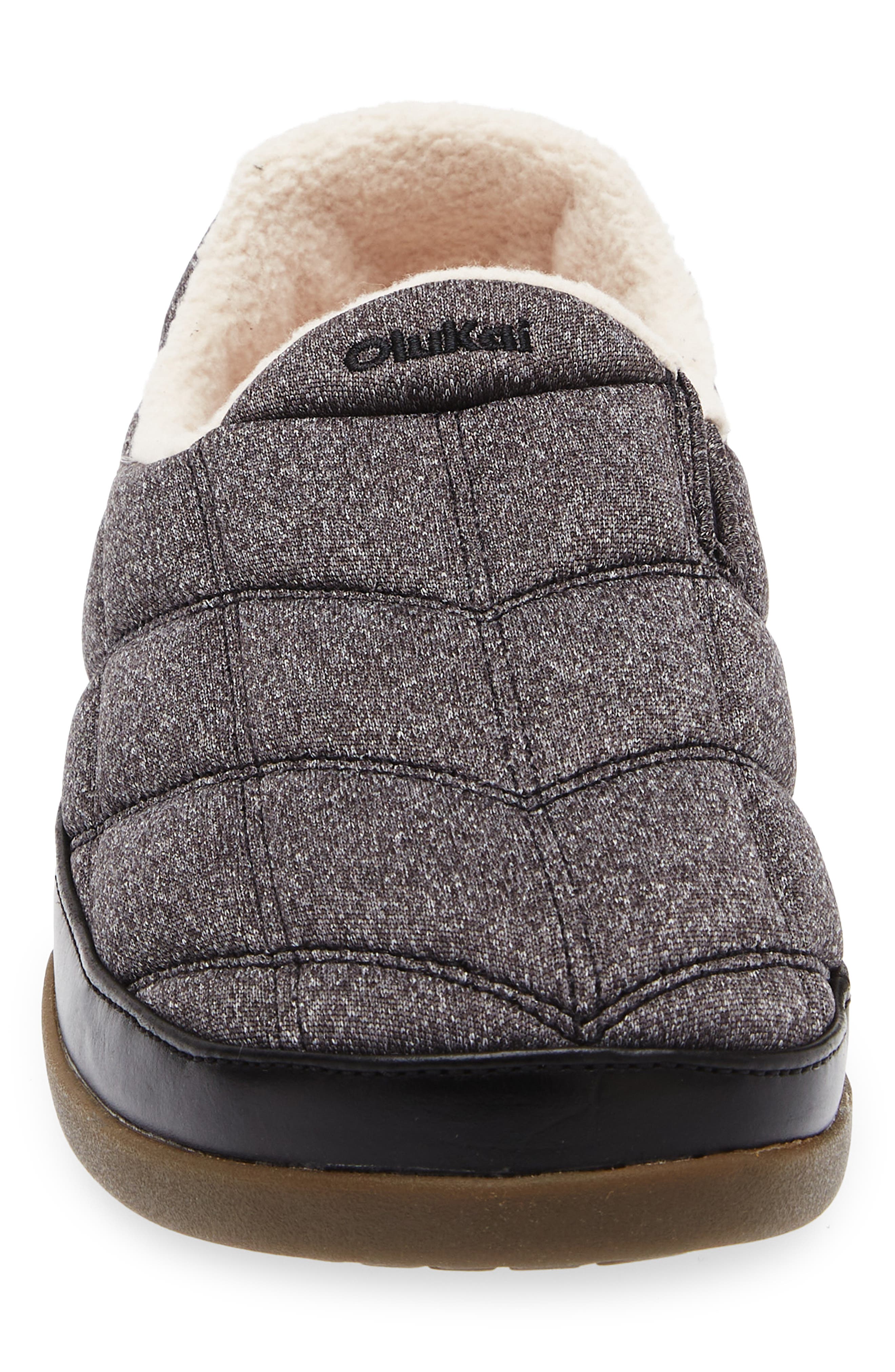 OluKai Puku'i Quilted Slipper, Alternate, color, Dark Shadow / Lava Rock
