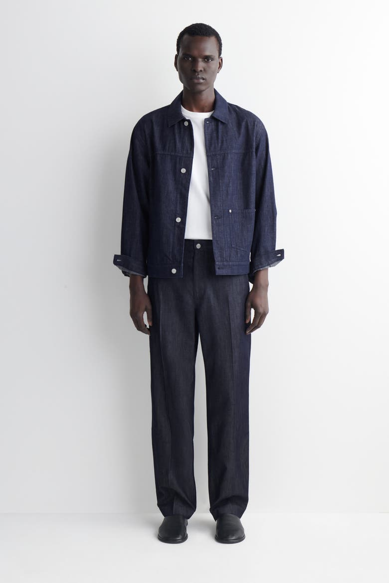 Raw Denim Regular-fit Straight-leg Pants, Main, color, INDIGO