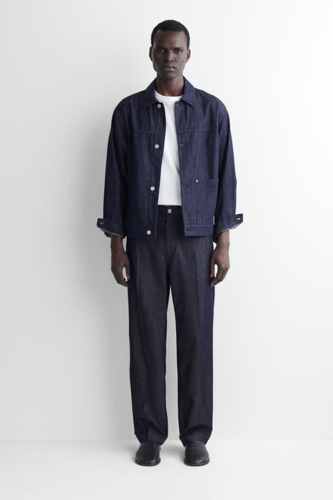 Raw Denim Regular-fit Straight-leg Pants