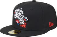New Era Men's New Era Black Rocket City Trash Pandas Authentic Collection 59FIFTY Fitted Hat