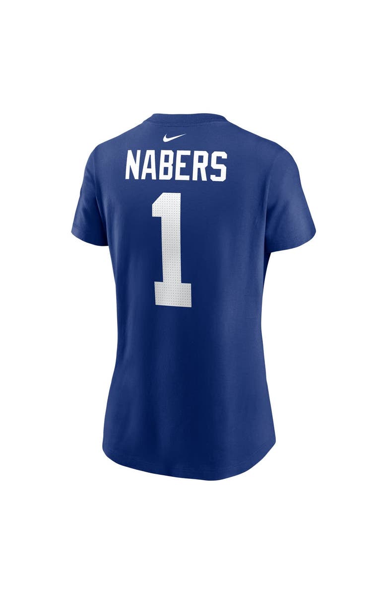 Nike Women's Nike Malik Nabers Royal New York Giants Name & Number T-Shirt, Alternate, color, Royal