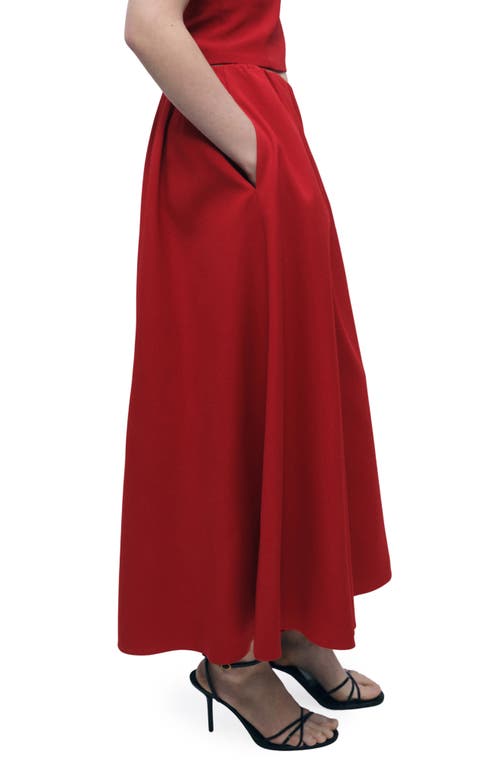 Shop Mango Ikura Maxi Skirt In Bright Red