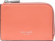 Kate Spade New York mini smooth leather zip card case