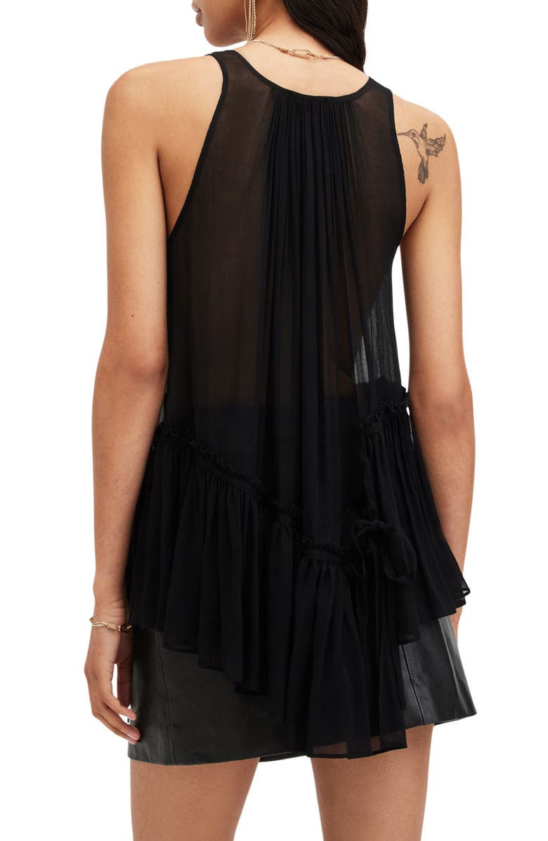AllSaints Rach Sheer Sleeveless Top, Alternate, color, 