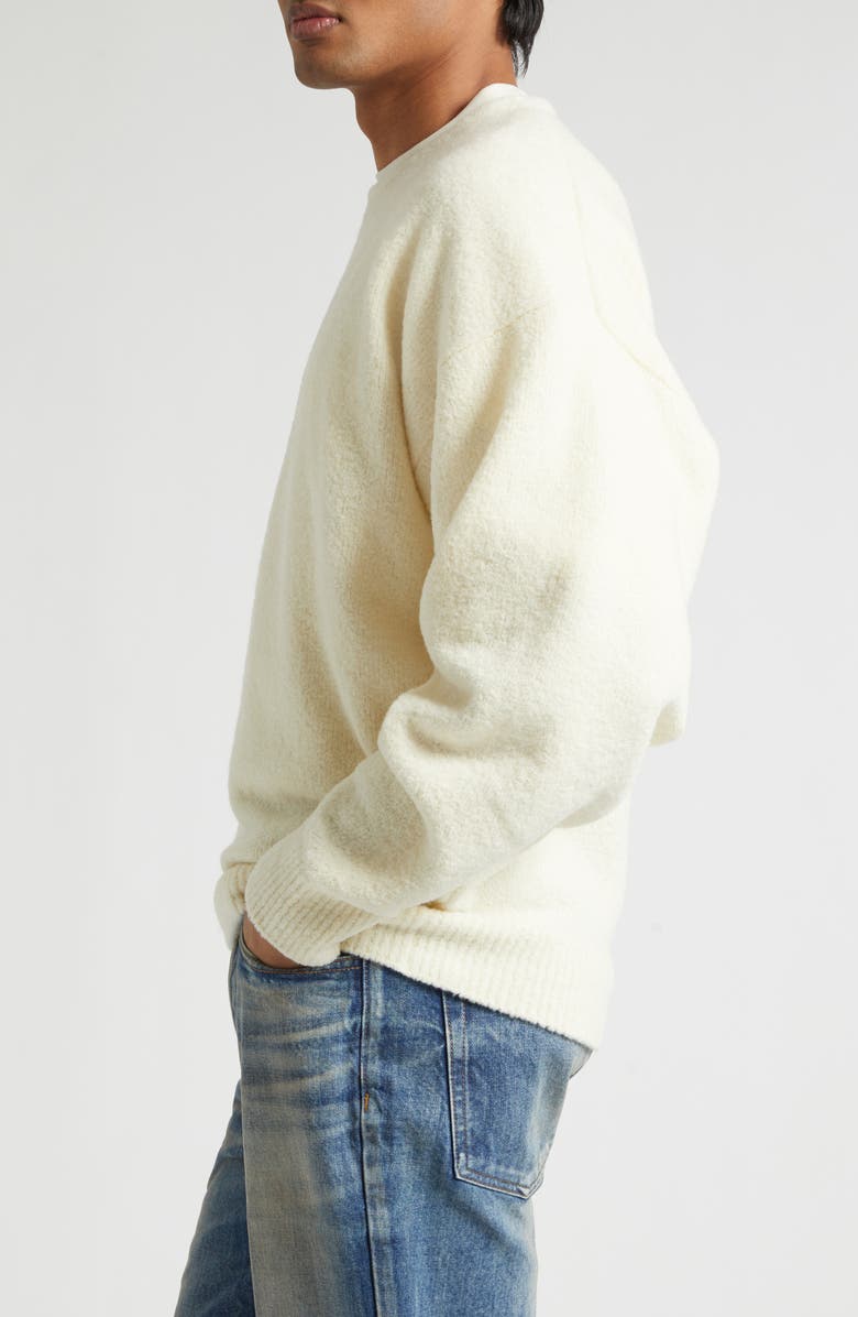 Fear of God Edge Knit Crewneck Sweater, Alternate, color, Bone Bone