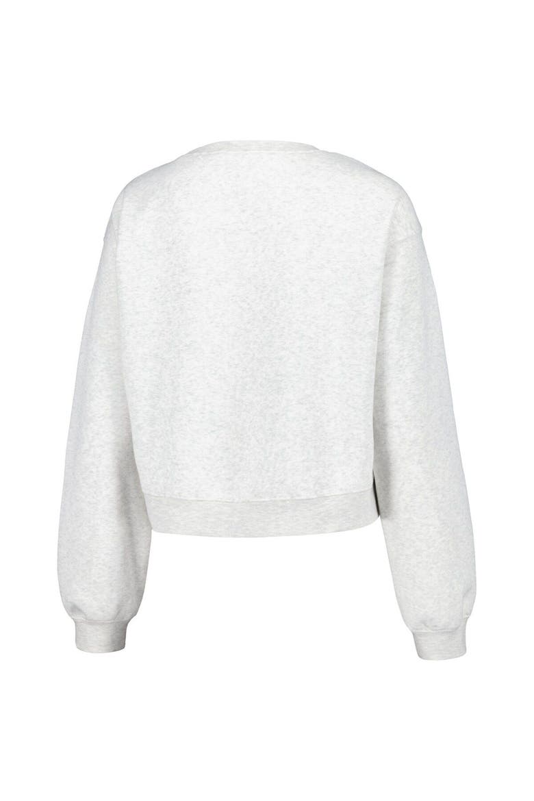 Women's ZooZatz Oatmeal Florida Gators Core Chenille Cropped Pullover Sweatshirt, Alternate, color, Oatmeal