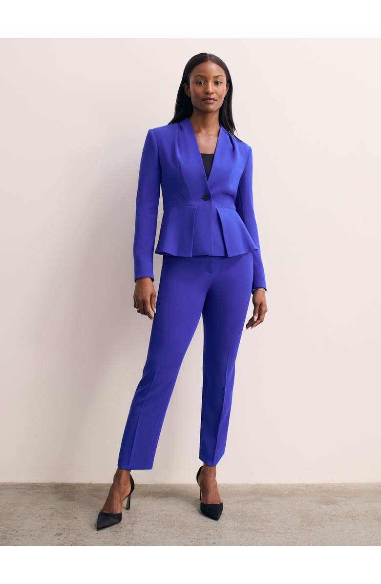 The Fold Clifton Clever Crepe Blazer, Alternate, color, Blue
