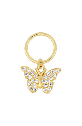 Bony Levy Icon Pavé Diamond Butterfly Charm In Gold