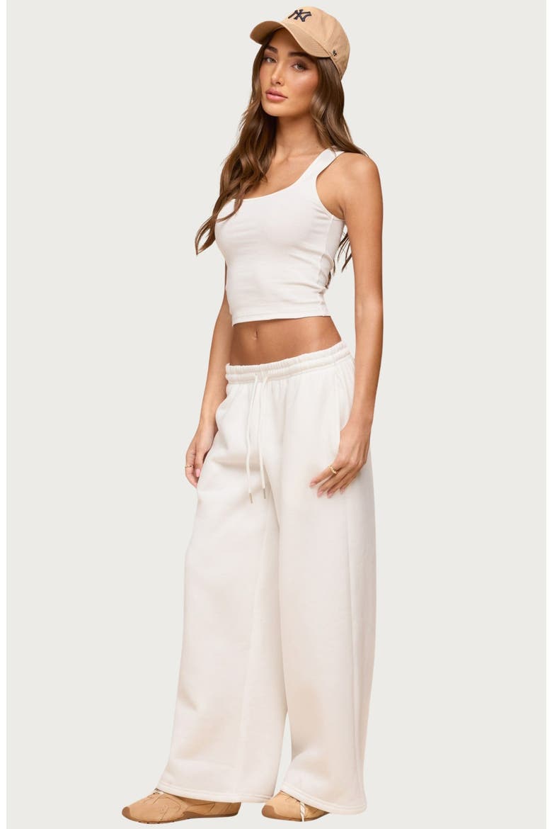 Linda Rib Scoop Neck Tank, Alternate, color, WHITE