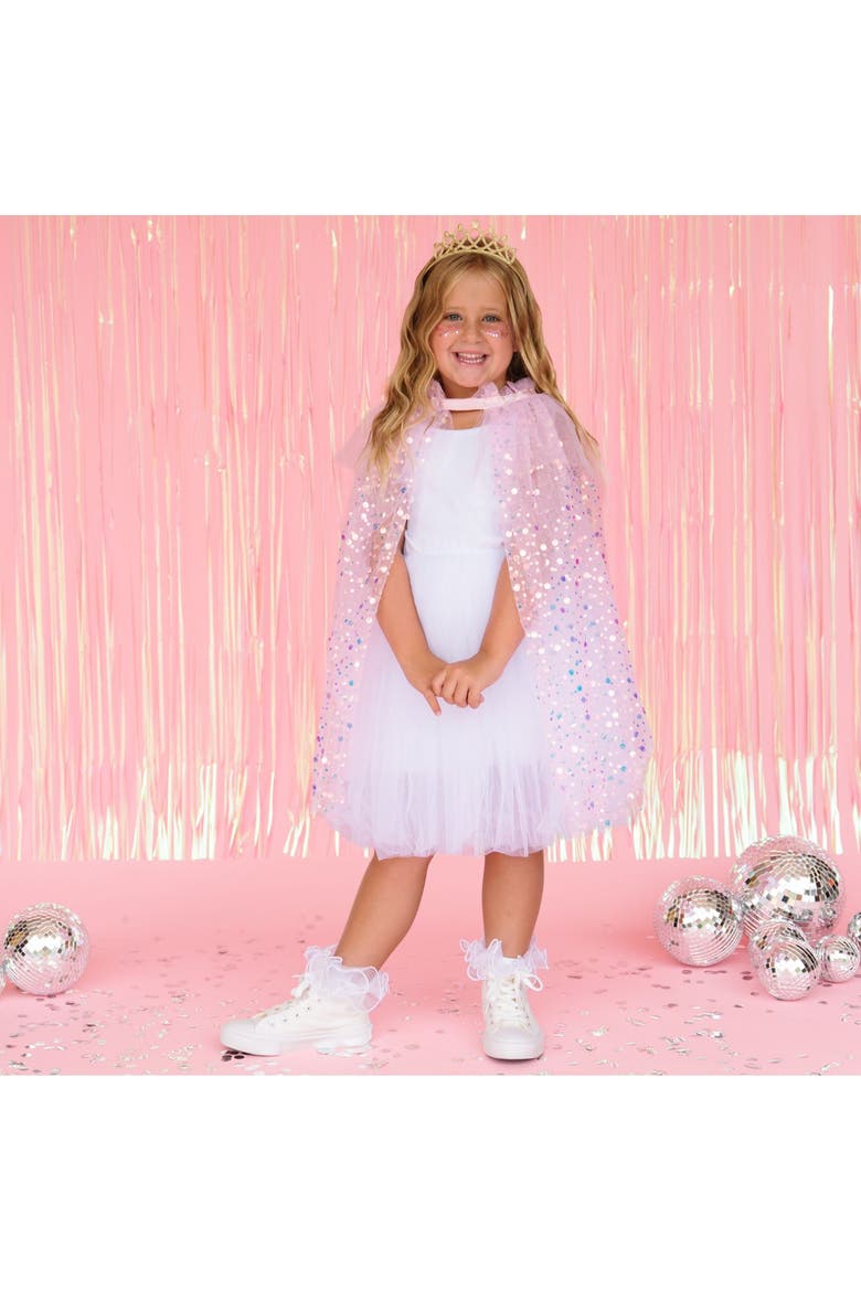 Sparkle Sequin Cape, Alternate, color, Pink
