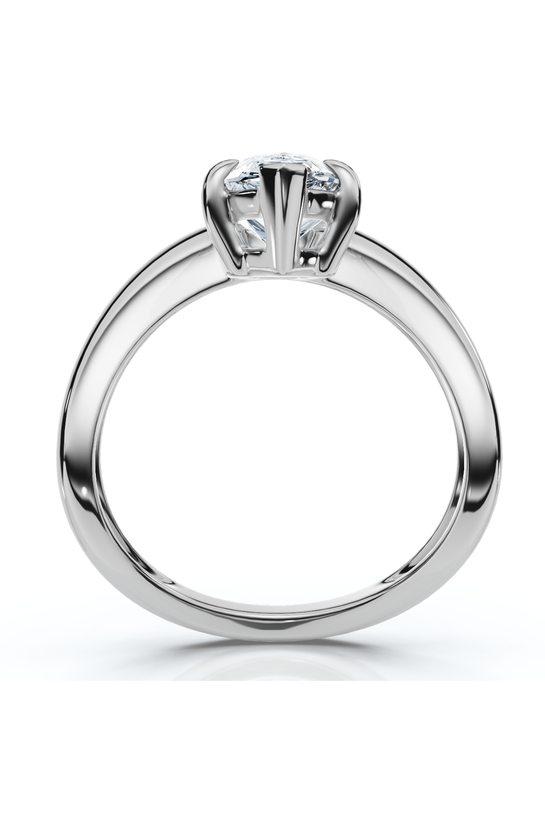 Certified 2Ct Minali Curved Pear Diamond Engagement Ring 14k Gold/Pt Lab Grown, Alternate, color, 14k White Gold