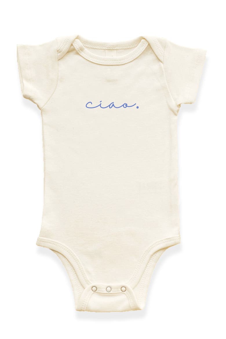 Ciao Organic Cotton Baby Bodysuit, Main, color, Natural