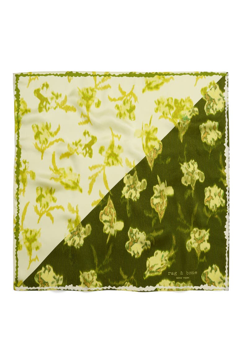 Kit Silk Bandana Scarf, Main, color, LIME