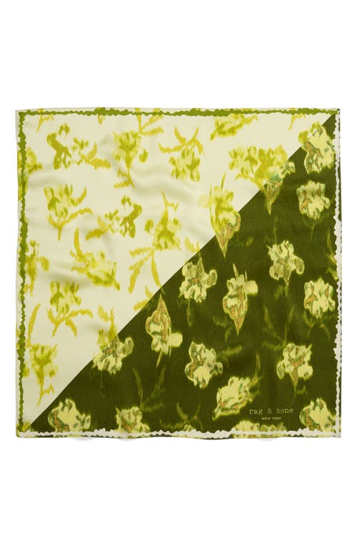 Rag & Bone Kit Silk Bandana Scarf In Green