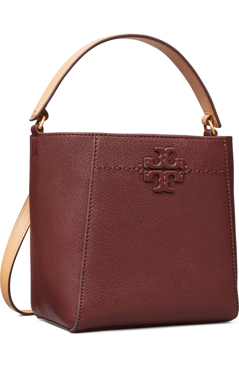 Tory Burch Small McGraw Leather Bucket Bag, Alternate, color,
