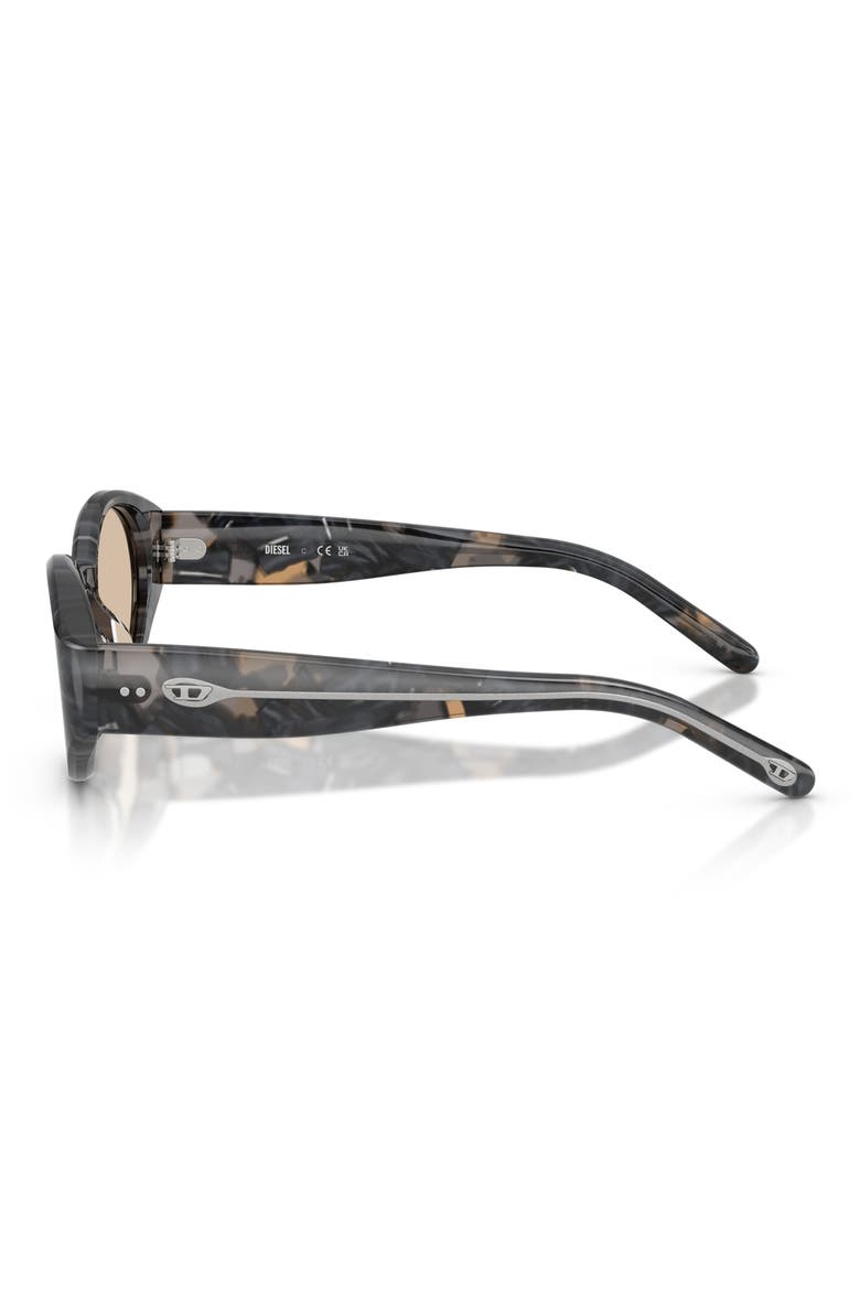 52mm Oval Sunglasses, Alternate, color, BROWN/ GREY HAVANA / BROWN