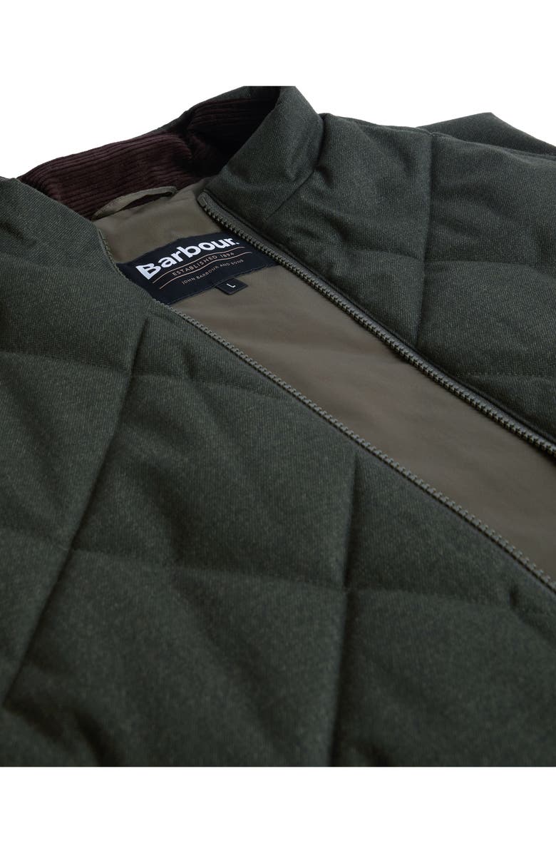 Barbour Winter Finn Quilted Vest, Alternate, color, Olive