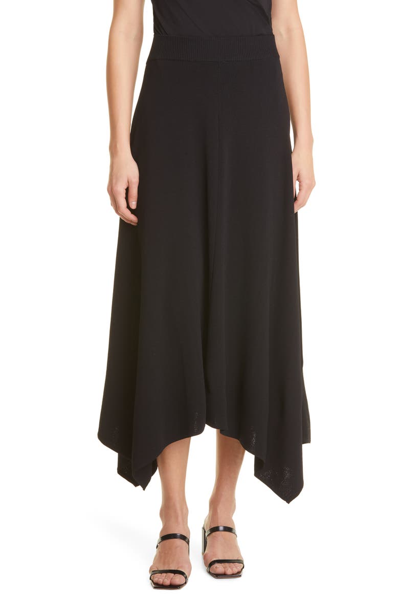 Handkerchief Skirt, Main, color, BLACK