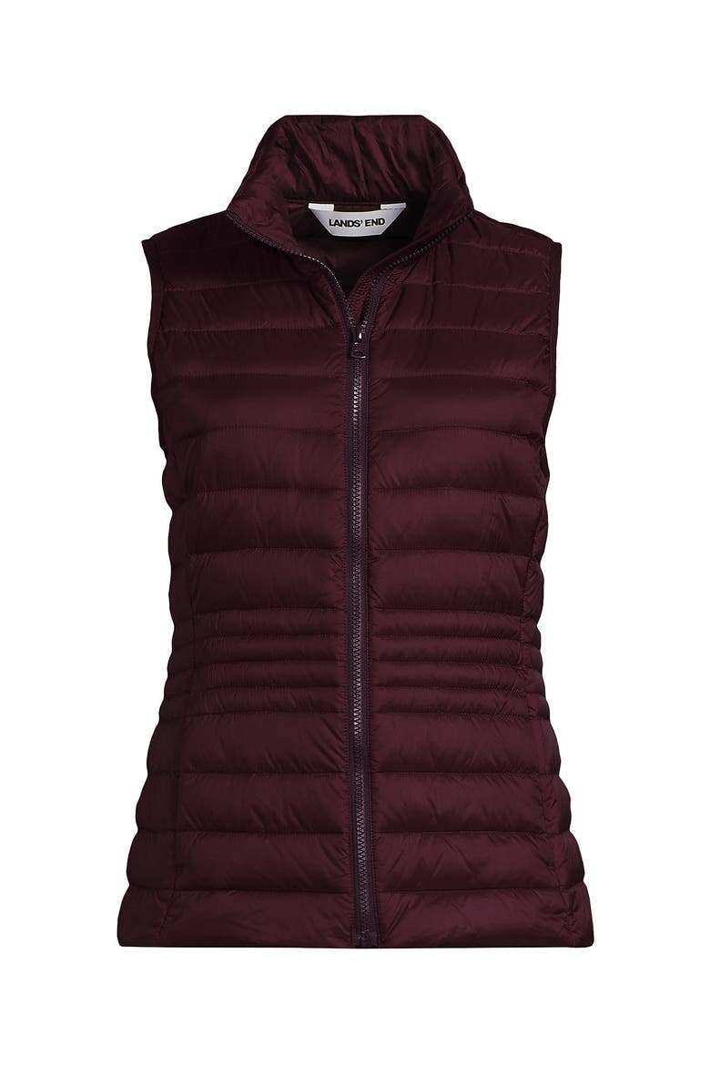 Plus Size Wanderweight Packable Down Vest, Alternate, color, Lush Burgundy