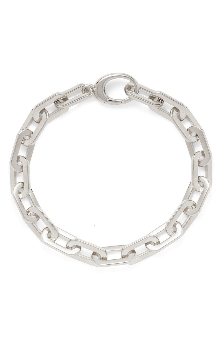 Lady Grey Octagon Chain Bracelet, Main, color, Silver