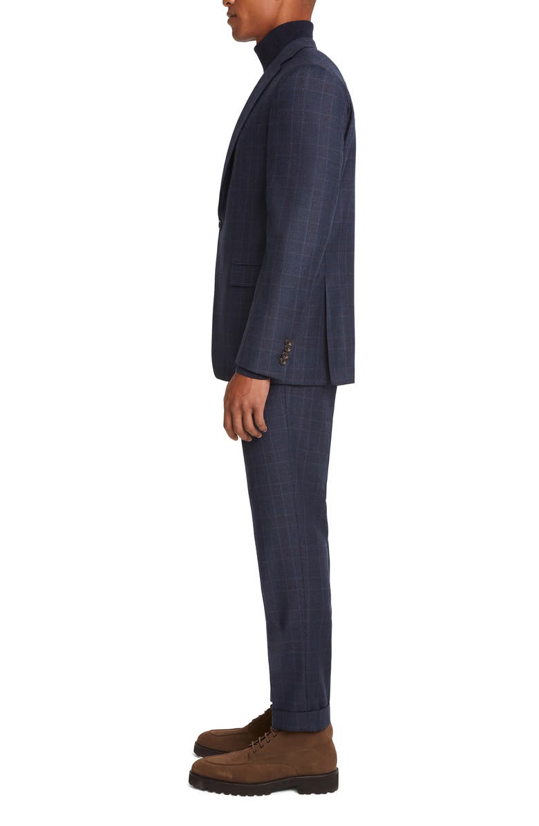 Jack Victor Esprit Soft Constructed Plaid Wool Suit, Alternate, color,