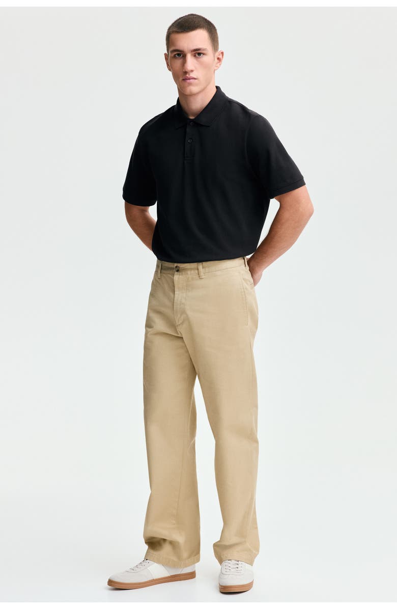 H&M Regular Fit Polo Shirt, Alternate, color, Black