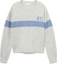 MANGO TEEN NYC Intarsia Stripe Sweater