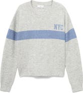 MANGO TEEN NYC Intarsia Stripe Sweater