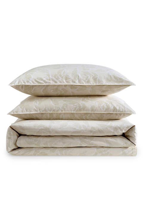 Yellow Leaves 200 Thread Count Cotton Comforter & Shams Set