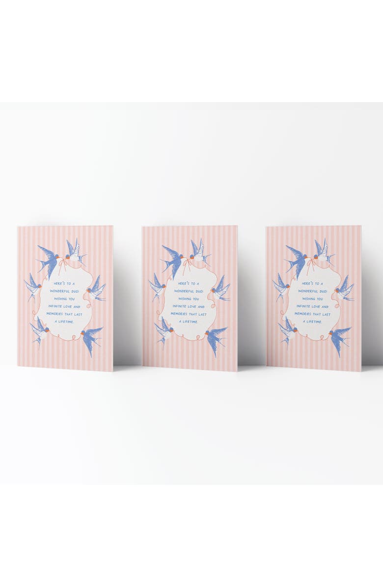 Ramus & Co Wedding Greeting Card Pack Sets (3 ct) Swallows wedding Wishes, Main, color, Multi-Pack