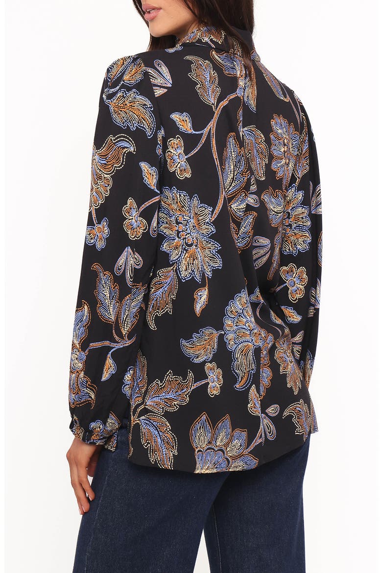 Bennett Floral Button-Up Shirt, Alternate, color, BLACK FLORAL