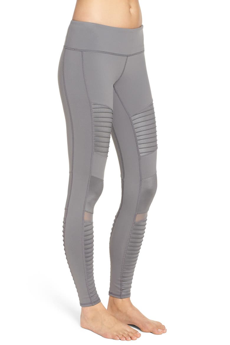 Moto Leggings, Alternate, color, CADET GREY/ CADET GREY GLOSSY