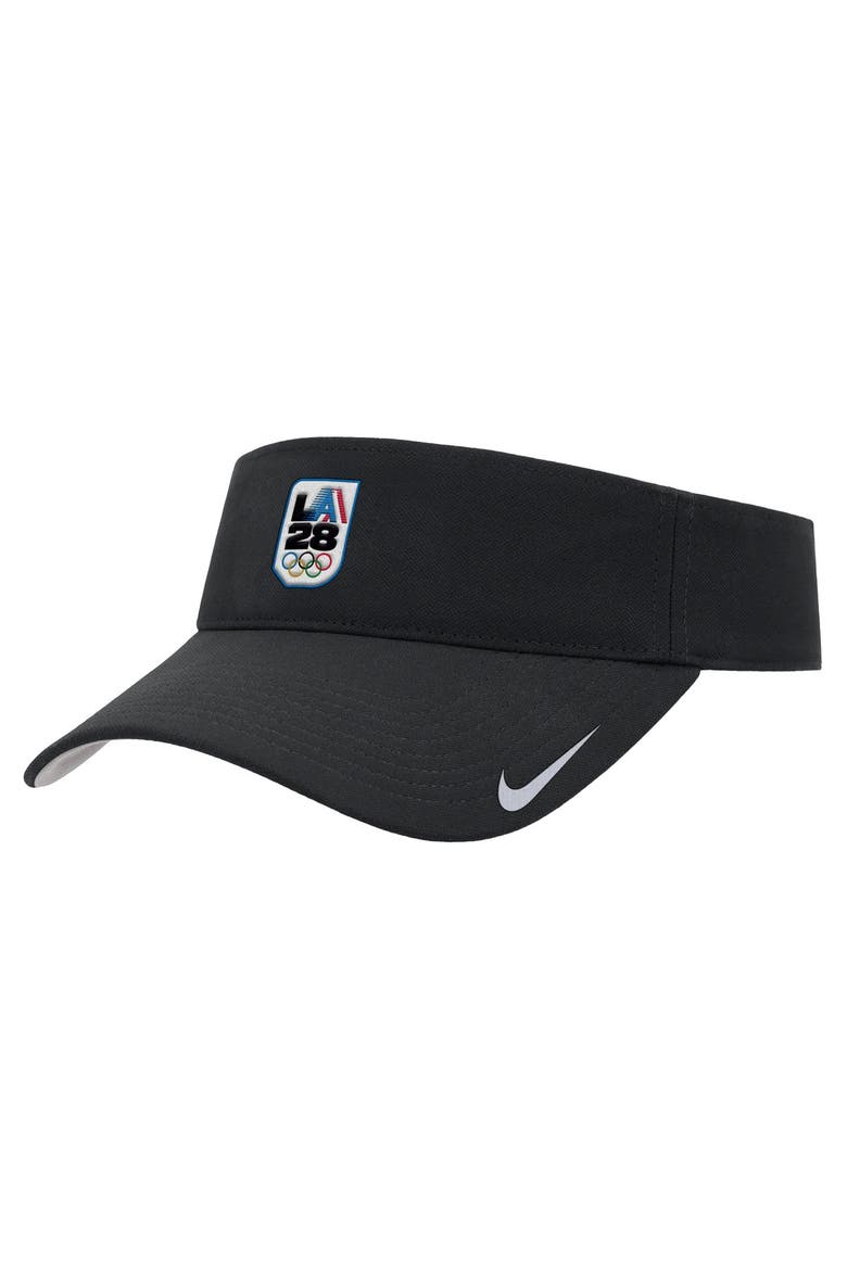 Men's Nike Black LA28 Summer Olympics Ace Dri-FIT Adjustable Visor, Main, color, Black