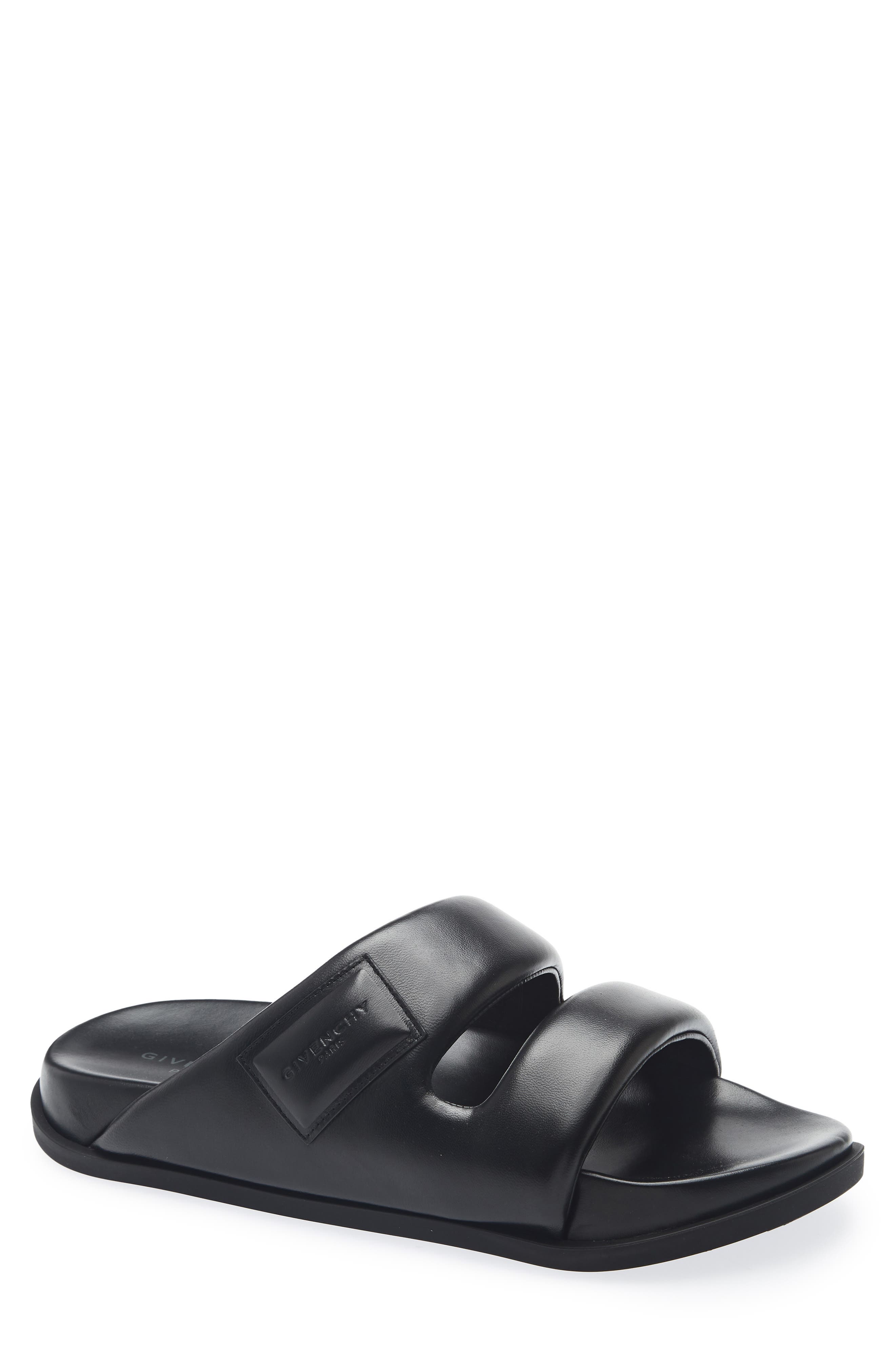 Puffy Slide Sandal, Main, color, BLACK