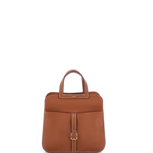 Pre-owned Hermes Hermes Halzan Bag Clemence 25 In Gold