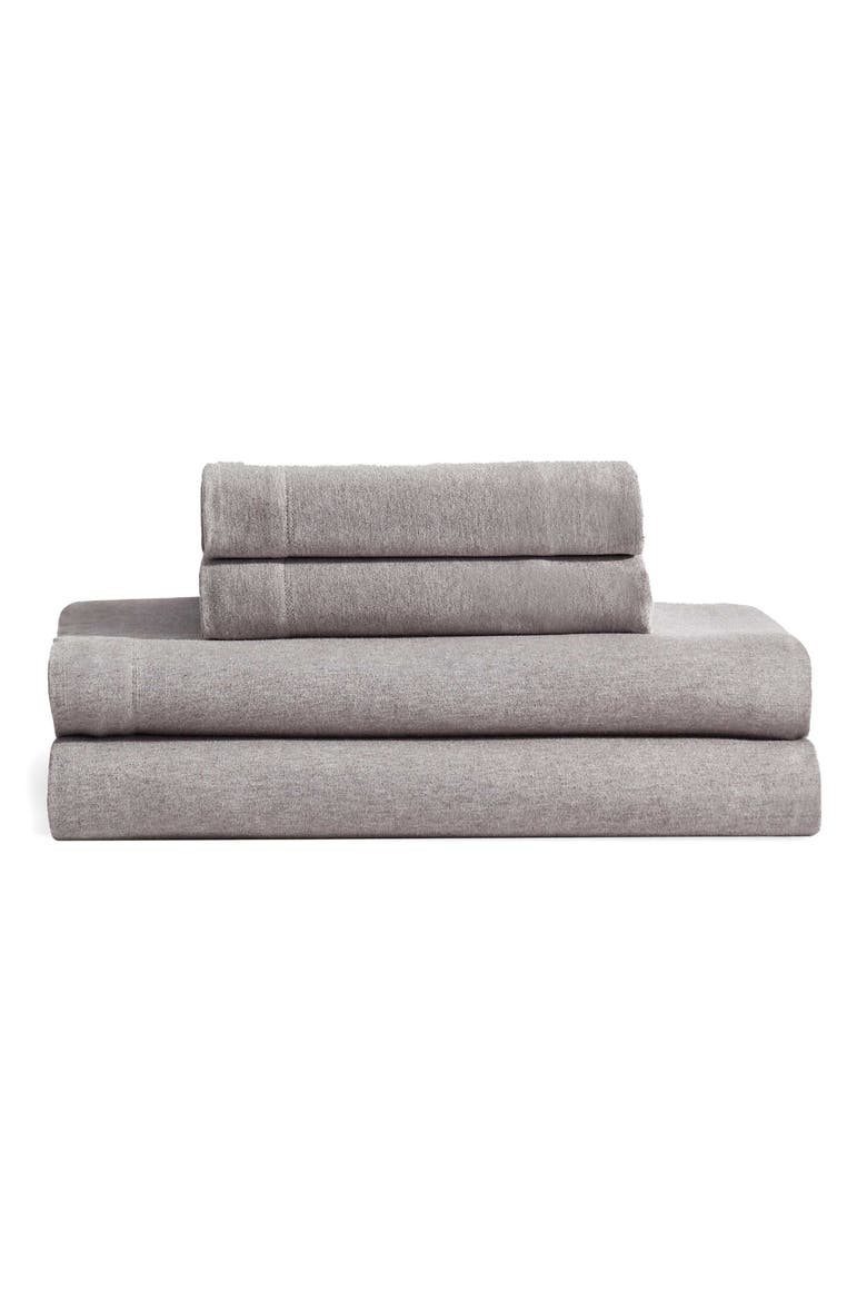 Modern Mélange Cotton Blend Sheet Set, Main, color, MEDIUM / DARK BROWN